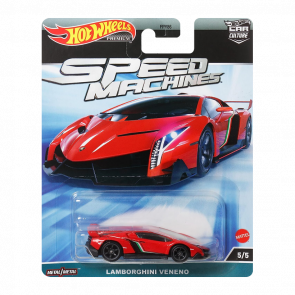 Машинка Premium Hot Wheels Lamborghini Veneno Speed Machines 1:64 HKC41 Red - Retromagaz