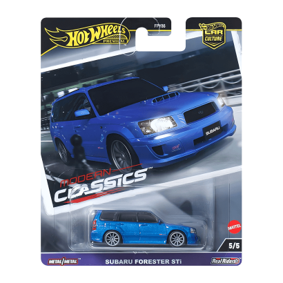 Машинка Premium Hot Wheels Subaru Forester STi Modern Classics 1:64 HRV74 Blue - Retromagaz