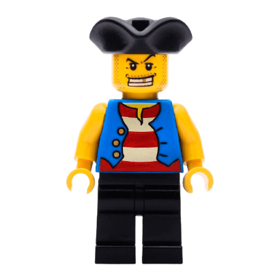 Фигурка Lego Pirates 973pb0525 Pirate Blue Vest Tricorne Hat Adventure pi127 1 Б/У - Retromagaz