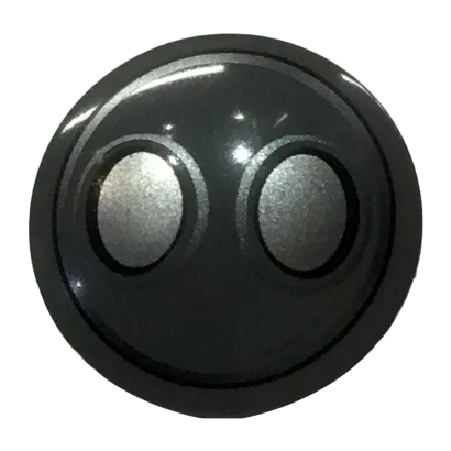 Оружие Lego Щит Circular Convex Face with Silver Ovals Pattern 75902pb25 6151878 Dark Bluish Grey Б/У - Retromagaz