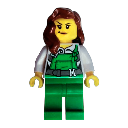 Фигурка Lego Police 973pb2664 Bandit Female with Green Overalls City cty0745 Б/У - Retromagaz