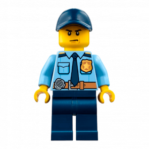 Фигурка Lego Police 973pb2600 Shirt with Dark Blue Tie and Gold Badge City cty0748 1 Б/У - Retromagaz