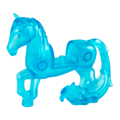 Фигурка Lego Земля Horse Long Swooshy Tail with Metallic Light Blue Eyes Animals 58484c01pb01 58483c01pb01 1 6274769 Trans-Light Blue Б/У - Retromagaz