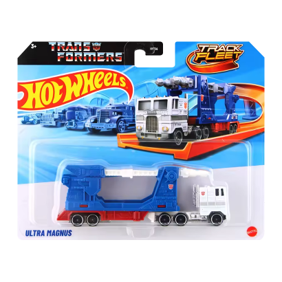 Машинка Базовая Hot Wheels Freightliner Ultra Magnus Transformers Track Fleet 1:64 JCM59 White - Retromagaz