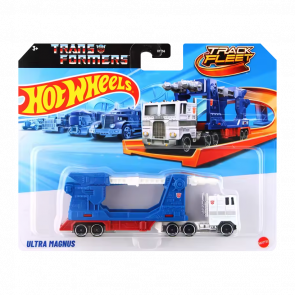 Машинка Базовая Hot Wheels Freightliner Ultra Magnus Transformers Track Fleet 1:64 JCM59 White