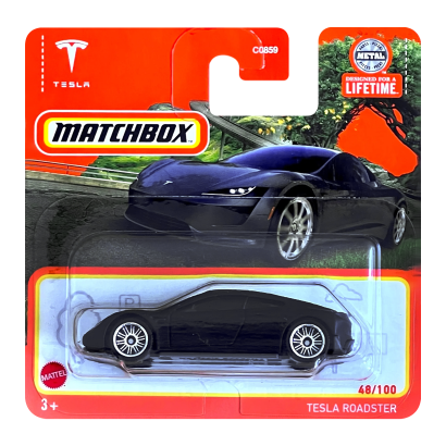 Машинка Велике Місто Matchbox Tesla Roadster Highway 1:64 HVP07 Black - Retromagaz