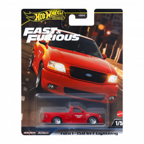 Машинка Premium Hot Wheels Ford F-150 SVT Lightning Fast & Furious 1:64 HYP75 Red - Retromagaz