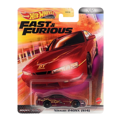 Машинка Premium Hot Wheels Nissan 240SX (S14) Fast & Furious 1:64 HCP27 Dark Red - Retromagaz