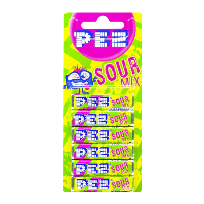 Цукерки Жувальні PEZ Sour Mix 6 Pieces 51g - Retromagaz