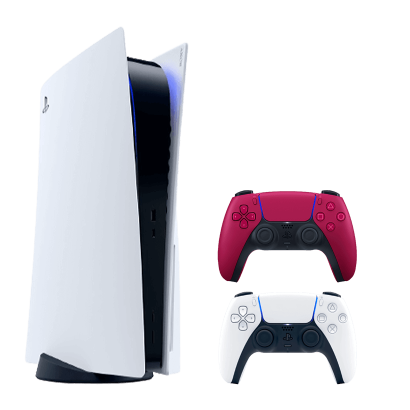 Набір Консоль Sony PlayStation 5 Blu-ray 825GB White Новий + Геймпад Бездротовий DualSense Cosmic Red - Retromagaz