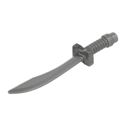 Зброя Lego Меч 4шт Saber Dao Curved Blade and Hilt with Bar End 25111 6172879 Flat Silver Б/У - Retromagaz