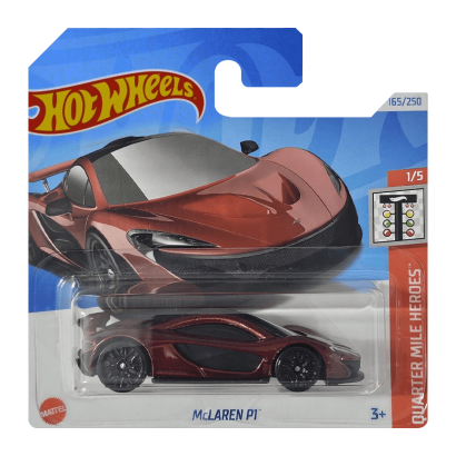 Машинка Базова Hot Wheels McLaren P1 Quarter Mile Heroes 1:64 HTD92 Red - Retromagaz