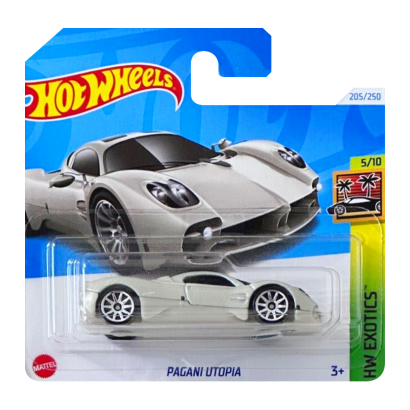 Машинка Базовая Hot Wheels Pagani Utopia Exotics 1:64 HRY83 Grey - Retromagaz