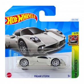 Машинка Базовая Hot Wheels Pagani Utopia Exotics 1:64 HRY83 Grey - Retromagaz