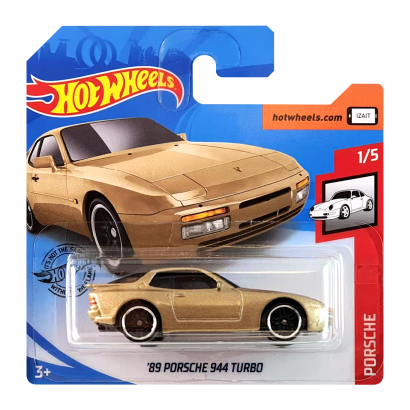 Машинка Базовая Hot Wheels '89 Porsche 944 Turbo Porsche 1:64 GHF07 Gold - Retromagaz