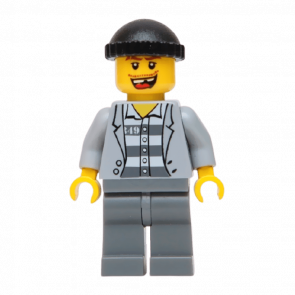 Фигурка Lego Police 973pb0798 Prisoner Jacket over Prison Stripes City cty0299 Б/У - Retromagaz