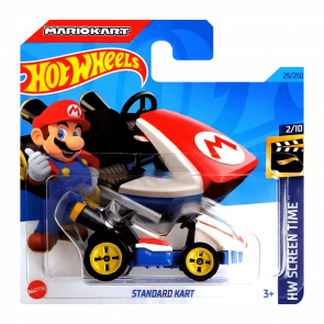 Машинка Базова Hot Wheels Mario Standart Kart Screen Time 1:64 HYW83 Red