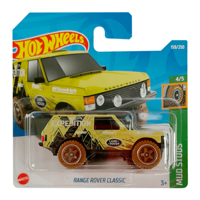 Машинка Базова Hot Wheels Range Rover Classic Mud Studs 1:64 HCX52 Tan - Retromagaz