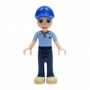 Фігурка Lego Boy Andrew Dark Blue Trousers Medium Blue Polo Shirt Friends frnd066 1 Б/У