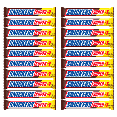 Набор Батончик Snickers Super с Арахисом в Молочном Шоколаде 112,5g 20шт - Retromagaz