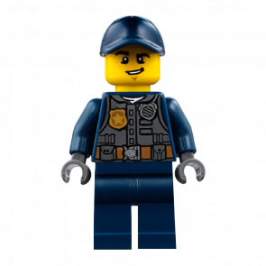 Фигурка Lego Police 973pb2857 Officer with Dark Bluish Gray Vest City cty0734 Б/У