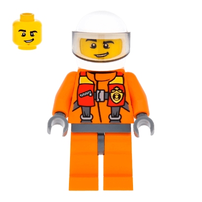 Фигурка Lego Coast Guard 973pb1437 Helicopter Pilot Harness City cty0411 Б/У - Retromagaz