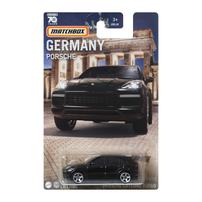 Тематична Машинка Matchbox Porsche Cayenne Turbo Germany 1:64 GWL49/HPC66 Black - Retromagaz