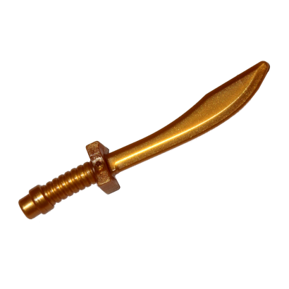 Оружие Lego Меч 4шт Saber Dao Curved Blade and Hilt with Bar End 25111 6245239 Pearl Gold Б/У - Retromagaz