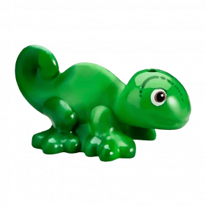 Фигурка Lego Земля Chameleon Friends with Black Reddish Brown and White Eyes Green Pattern Animals 15678pb01 1 6056845 Bright Green Б/У - Retromagaz