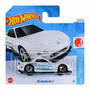 Машинка Базовая Hot Wheels '95 Mazda RX-7 J-Imports 1:64 HTC46 White - Retromagaz