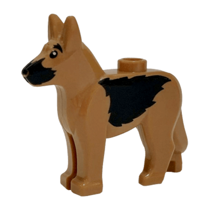 Фигурка Lego Земля Dog Alsatian German Shepherd Black Eyes Muzzle Animals 92586pb04 6155416 Medium Nougat Б/У - Retromagaz