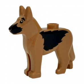 Фигурка Lego Земля Dog Alsatian German Shepherd Black Eyes Muzzle Animals 92586pb04 6155416 Medium Nougat Б/У - Retromagaz