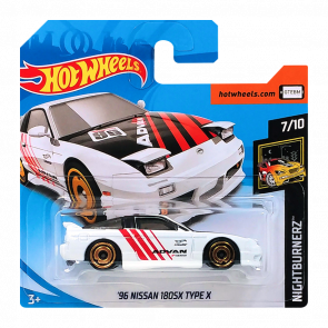 Машинка Базовая Hot Wheels '96 Nissan 180SX Type X Advan Nightburnerz 1:64 FKB00 White - Retromagaz