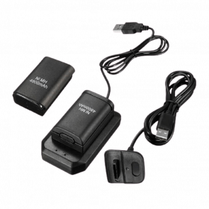 Акумулятор Дротовий RMC Xbox 360 Charging Kit 5 in 1 Black + Зарядна Стан Black Новий