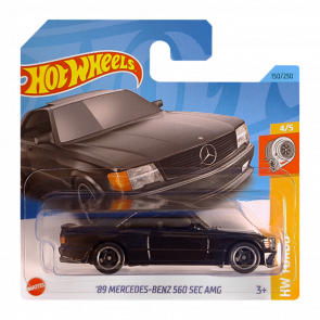 Машинка Базовая Hot Wheels '89 Mercedes-Benz 560 SEC AMG Turbo 1:64 HKG45 Black - Retromagaz