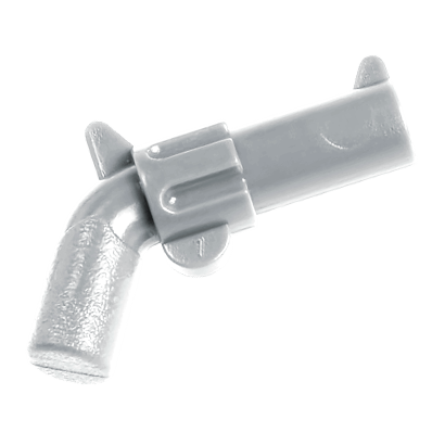 Оружие Lego Стрелковое Pistol Revolver Large Barrel 30132 6099399 Flat Silver Б/У - Retromagaz