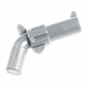 Оружие Lego Стрелковое Pistol Revolver Large Barrel 30132 6099399 Flat Silver Б/У