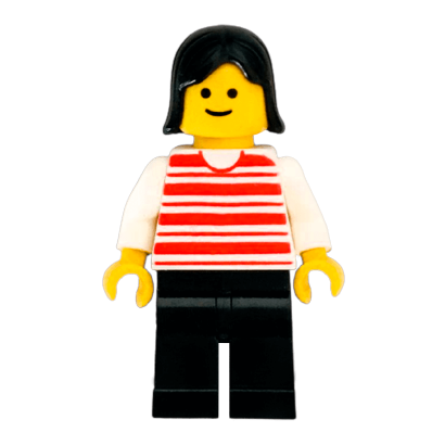 Фигурка Lego People 973px62 Horizontal Lines Red City hor020 Б/У - Retromagaz