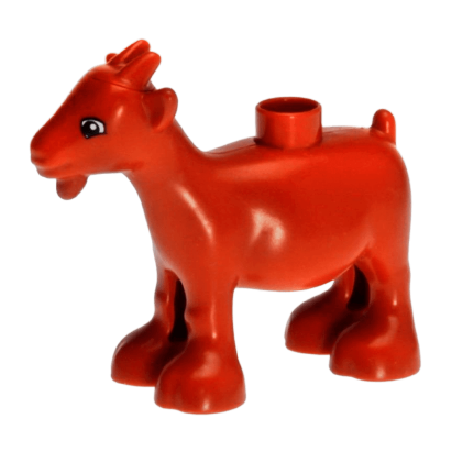 Фігурка Lego Animals Goat Duplo 11369c01pb01 11370c01pb01 Dark Orange Б/У - Retromagaz