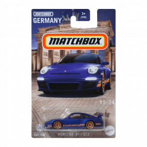 Тематична Машинка Matchbox Porsche 911 GT3 Germany 1:64 HVV05/HVV35 Blue - Retromagaz