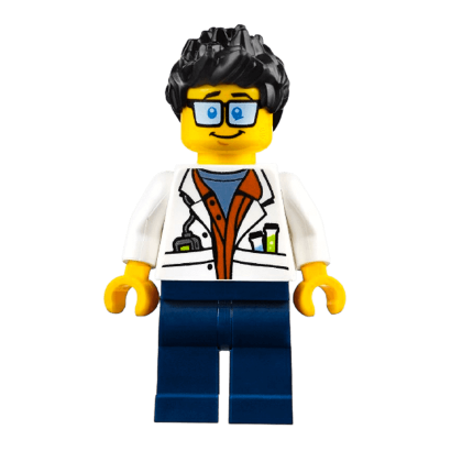 Фигурка Lego Jungle 973pb2745 Scientist White Lab Coat with Test Tubes City cty0788 Б/У - Retromagaz