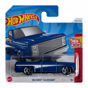 Машинка Базовая Hot Wheels '83 Chevy Silverado Super Treasure Hunt STH Then and Now 1:64 HTF44 Blue - Retromagaz