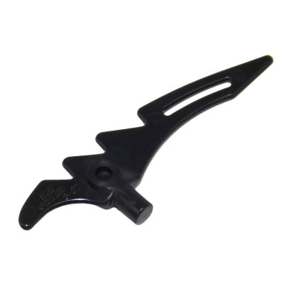 Оружие Lego Топор 10шт Crescent Blade Serrated with Bar 98141 6039203 Black Б/У - Retromagaz