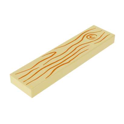 Плитка Lego Декоративна Wood Grain Medium Nougat Pattern 1 x 4 2431pb366 6098606 Tan Б/У - Retromagaz