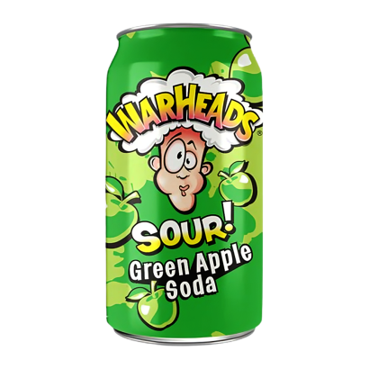 Напиток Warheads Sour Apple Soda 330ml - Retromagaz