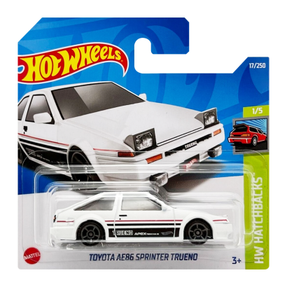 Машинка Базовая Hot Wheels Toyota AE86 Sprinter Trueno Hatchbacks 1:64 HCV01 White - Retromagaz