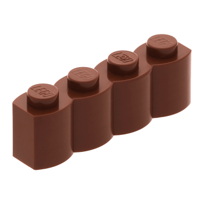 Кубик Lego Модифицированная 20шт with Log Profile 1 x 4 30137 4211181 Reddish Brown Б/У - Retromagaz