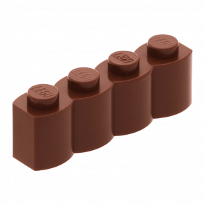 Кубик Lego Модифікована 20шт with Log Profile 1 x 4 30137 4211181 Reddish Brown Б/У - Retromagaz