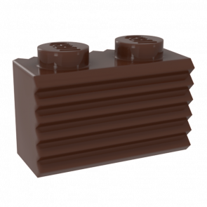 Кубик Lego Модифікована 20шт Grille Fluted Profile 1 x 2 2877 4223303 Reddish Brown Б/У - Retromagaz