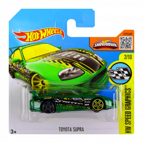 Машинка Базовая Hot Wheels Toyota Supra Speed Graphics 1:64 DHR73 Green - Retromagaz